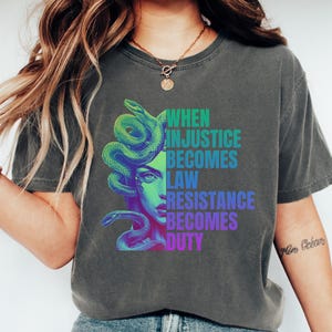 Feminist Shirt Petrify the Patriarchy The Female Gaze Medusa Shirt Leftist Shirt Greek Mythology Literature Shirt Witchy Shirt Lilith Resist