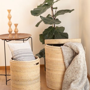 Storage & Organization Basket, Laundry Basket, Kalea Rattan Basket, Decorative Round Basket, Bedroom/Bathroom/Kids Room Storage zdjęcie 6