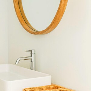 Bandeja de ratán para comedor, bandeja organizadora de cocina, bandeja decorativa rectangular.