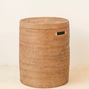 Storage & Organization Basket, Laundry Basket, Kalea Rattan Basket, Decorative Round Basket, Bedroom/Bathroom/Kids Room Storage zdjęcie 4