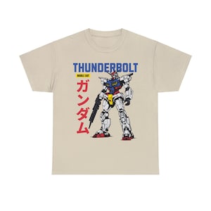 Mobile Suit Gundam Tshirt, Gundam Thunderbolt Tshirt, Japanese Robot shirt, anime lover gift, japanese anime shirt, retro robot tshirt