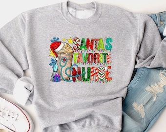 Santa's Favorite Nurse Sweatshirt, Christmas Nursing Sweatshirt