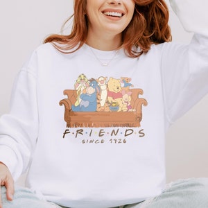 Comfort Colors® Pooh & Friends Sweatshirt, Retro Winnie The Pooh Friends Sweatshirt, Disney Trip, Disney Pooh Hoodie, Disney Friends Hoodie