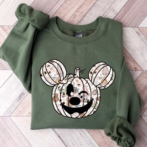 Mickey Mouse Pumpkin Sweatshirt, Halloween Disney, Spooky Season Sweatshirt, Halloween Mickey, Halloween Sweatshirt, Disney Pumpkin Hoodie