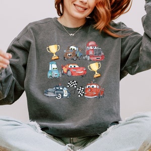 Comfort Colors® McQueen And Friends Sweatshirt, Lightning McQuenn Sweater, Mater Sweater, Disney Cars Sweatshirt, Disney Cars Kid Sweatshirt