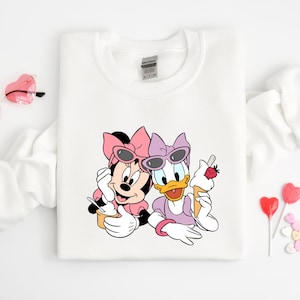 Moletom Minnie e Daisy, Moletom Minnie Mouse e Daisy combinando, Moletom Viagem Disney, Presente Disney, Moletom Amigo Disney