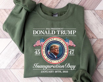 トランプ大統領就任式記念スウェットシャツ、トランプ大統領47周年記念クルーネックセーター、2025年就任式記念スウェットシャツ、47周年記念大統領記念スウェットシャツ、ドナルド・トランプパーカー