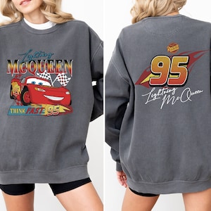 Comfort Colors® Lightning Mcqueen Sweatshirt, Cars Land Sweatshirt, Disney Cars Sweatshirt, Cars Characters Sweatshirt, Cars Family Vacation