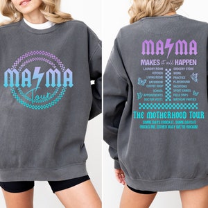 Comfort Colors® Mama Tour Sweatshirt, Rock Mom Sweater, Mama Hoodie, Mothers Day Gift, Funny Mother Hoodie, Gift For Mom, Retro Mama Sweater