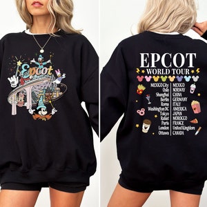 Epcot Tour Sweatshirt, Disney Epcot Matching Hoodie, Disney Group Sweater, Disney Epcot Sweatshirt, Mickey And Friends Epcot Sweater