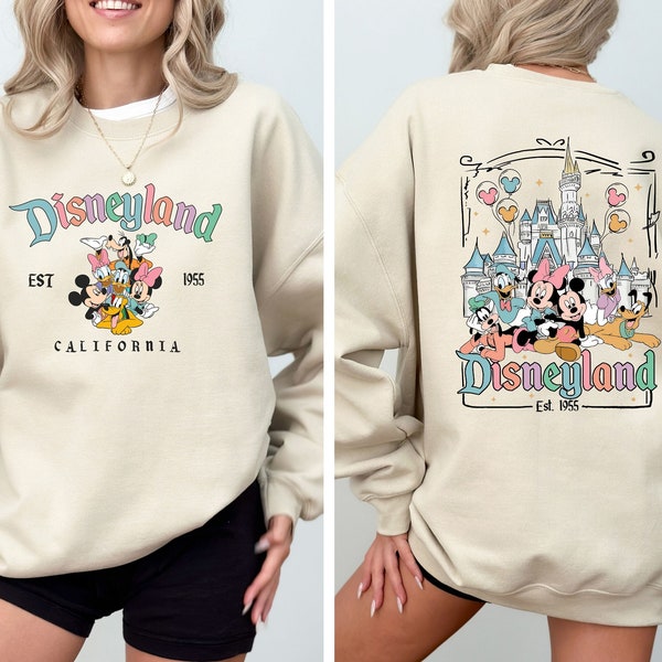 Disneyland Est. 1955 Sweatshirt, Disneyland Sweatshirt, Disneyland California Sweatshirt, Mickey And Friends Sweatshirt, Disney Trip Sweater