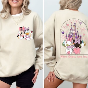 Moletom Where Dreams Come True, Moletom Minnie Daisy, Moletom Disney Trip, Moletom Disney Summer, Moletom Disney Friends