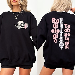 Bluza z nadrukiem Radiolog Technolog, Bluza z nadrukiem Radiology Skeleton, Bluza z nadrukiem Rad Tech, Prezent na Ukończenie Radiologii, Urocze Prezenty Radiologiczne