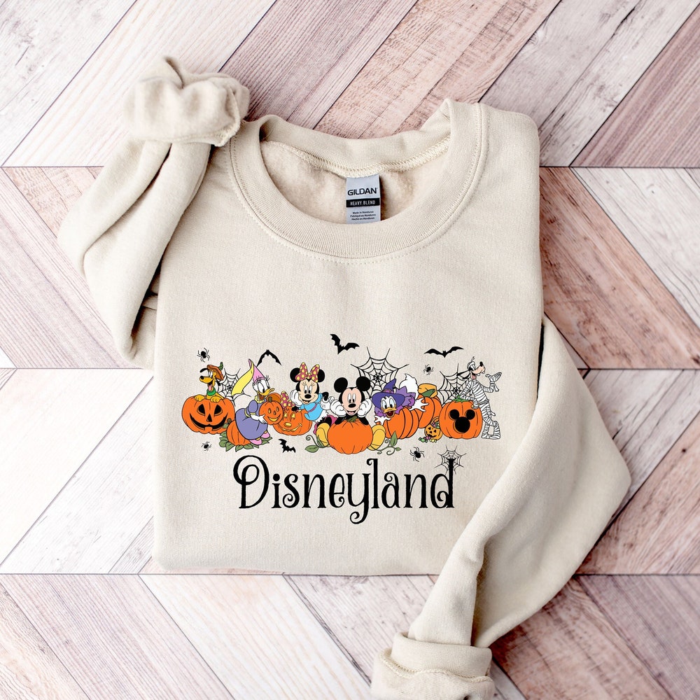 Disneyland Halloween Sweatshirt, Disney Halloween Hoodie, Mickey And Friends Halloween Sweatshirt, Spooky Season, Halloween Pumpkin Hoodie Teeshirtsummer