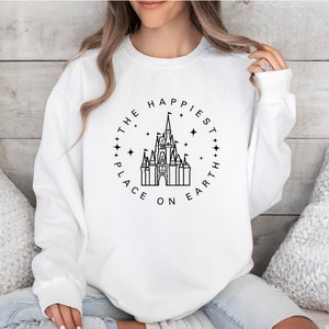 The Happiest Place On Earth Sweatshirt, Magical Kingdom Sweatshirt, Disneyworld Sweatshirt, Disney Castle Sweater, Happiest Place Sweatshirt