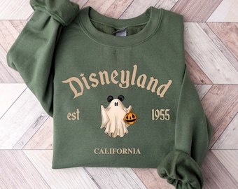 Disneyland Est. 1955 California Sweatshirt, Disneyland Halloween Sweatshirt, Ghost Halloween Sweatshirt, Mickey Halloween, Disney Halloween