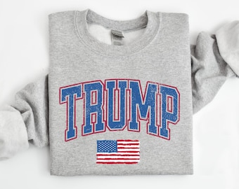 Sudadera Trump, Trump 2025, sudadera con la bandera de Estados Unidos, sudadera patriótica, suéter republicano, suéter pro Estados Unidos, sudadera pro Trump