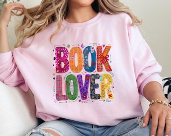 Bluza z nadrukiem akwarelowym dla miłośnika książek, bluza do czytania, bluza z kapturem dla czytelnika, prezent dla bibliotekarza, bluza dla nauczyciela, prezent dla miłośnika książek