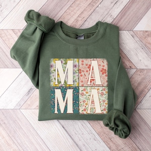 Floral Mama Sweatshirt, Mama Sweatshirt, Mothers Day Gift, Gift For Mother, New Mom Gift, Cute Mom Sweatshirt, Wildflowers Mama Sweatshirt