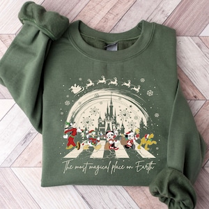 The Most Magical Place On Earth Sweatshirt, Magic Kingdom Christmas, Mickey And Friend Christmas Sweatshirt, Disney Family Christmas Hoodie,