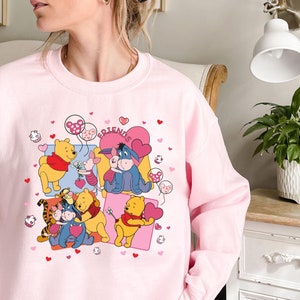 Pooh and Friends Valentine Sweatshirt, Winnie The Pooh Love Sweatshirt, Disneyland Valentine Matching, Cute Valentine Gift, Valentine Hoodie