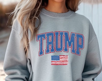 Sudadera Comfort Colors Trump 2025, Sudadera republicana con la bandera de EE. UU.