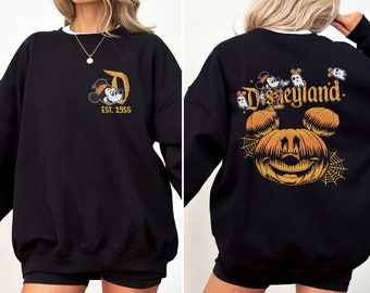 Disneyland Est. 1955 Sweatshirt, Disney Halloween Sweatshirt, Disney Pumpkin Sweatshirt, Disneyland Trip Sweatshirt, Mickey Halloween Hoodie