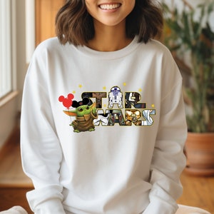 Comfort Colors® Disney Star Wars Sweatshirt, Disney Star Wars Characters Sweatshirt, Star Wars Galaxy Sweatshirt, Star Wars Lover Gift