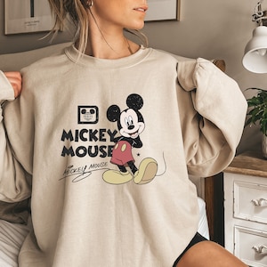 Disney Classic Mickey Mouse Sweatshirt, Mickey Sweatshirt, Disney Retro Sweatshirt, Disney Family Sweatshirt, Disney Vacation, Mickey Hoodie