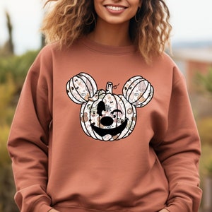 Comfort Colors® Halloween Mickey, Mickey Mouse Pumpkin Sweatshirt, Spooky Season Sweater, Disney Pumpkin Hoodie, Disney Halloween Sweatshirt
