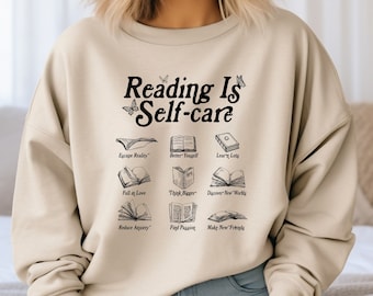 Reading Is Self-Care Sweatshirt, Book Lover Gift