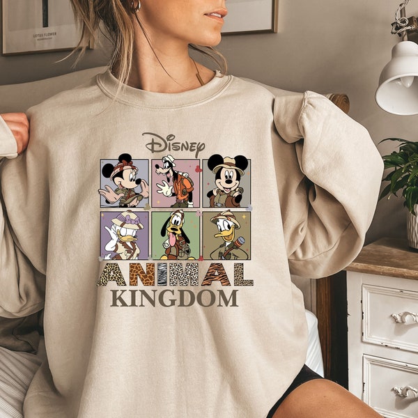 Retro Disney Animal Kingdom Sweatshirt, Disney Mickey Safari Sweatshirt, Vintage Safari Mode Sweatshirt, Mickey And Friends Sweatshirt