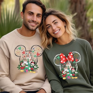Mickey And Minnie Christmas Sweatshirt, Disney Matching Christmas Sweatshirt, Disney Christmas Trip Sweatshirt, Disney Family Xmas Hoodie