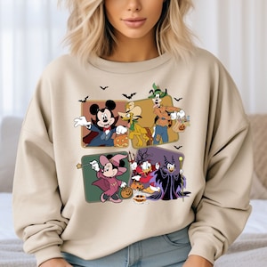 Mickey And Friends Halloween Sweatshirt, Disney Halloween Hoodie, Spooky Season Sweatshirt, Disney Pumpkin Sweatshirt, Disney Spooky Sweater