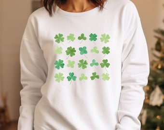 Moletom Comfort Colors® Lucky Clover, Moletom Shamrock, Moletom do Dia de São Patrício, Moletom Irlandês, Moletom com Capuz Lucky, Trevo Aquarela