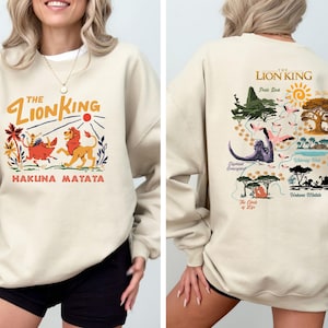 The Lion King Sweatshirt, Disney Hakuna Matata Sweatshirt, Disney Simba Sweatshirt, Disney Family Matching Sweater, The Lion King Map Hoodie