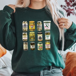 Vintage Dosen Pickles Sweatshirt, Canning Saison Sweatshirt, Pickle Liebhaber Sweatshirt, Hausgemachte Pickles Sweatshirt, Gurkenglas Sweatshirt, Bild 4