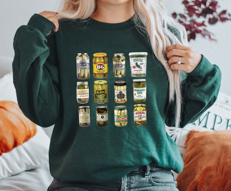 Vintage Dosen Pickles Sweatshirt, Canning Saison Sweatshirt, Pickle Liebhaber Sweatshirt, Hausgemachte Pickles Sweatshirt, Gurkenglas Sweatshirt, Bild 4