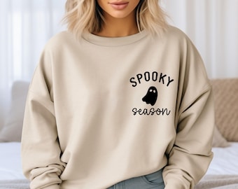 Spooky Season Sweatshirt, Halloween Sweatshirt, Ghost Sweatshirt, Gift For Halloween, Fall Sweatshirt, Halloween Ghost Sweatshirt
