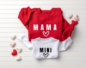 Mama And Mini Sweatshirt, Mama Mini Matching Sweatshirt, Mothers Day Gift, Mama Sweatshirt, Mini Sweatshirt, Matching Mothers Day Sweatshirt