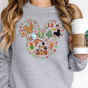 Mickey Friends Sweatshirt, Mickey Ears Christmas Sweatshirt, Disney Castle Lights Sweatshirts, Disneyland Kingdom Christmas Sweatshirt,