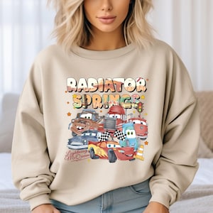 Radiator Springs Cars Movie Sweatshirt, Lightning McQueen Sweatshirt, Disney Family Trip Sweatshirt, Disney Vacation, Cars Birthday Gift
