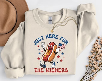 Bluza "Tylko tutaj dla Wienersów", patriotyczna bluza USA, bluza z okazji 4 lipca, sweter z okazji obchodów USA, prezent na Dzień Niepodległości