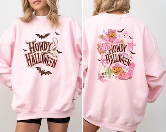 Bluza z kapturem Howdy Halloween, prezent na Halloween, bluza z kapturem w stylu western, sweter w stylu country na Halloween, bluza z kapturem na upiorny sezon