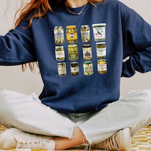 Vintage Canned Pickles Sweatshirt, Canning Season Sweatshirt, Pickle Lovers Sweatshirt, Homemade Pickles Sweatshirt, Pickle Jar Sweatshirt, image 5