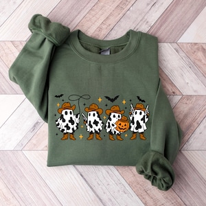 Western Ghost Sweatshirt, Halloween Cowboy Sweatshirt, Cowboy Ghost Sweatshirt, Western Sweatshirt, Country Sweatshirt, Spooky Sweatshirt