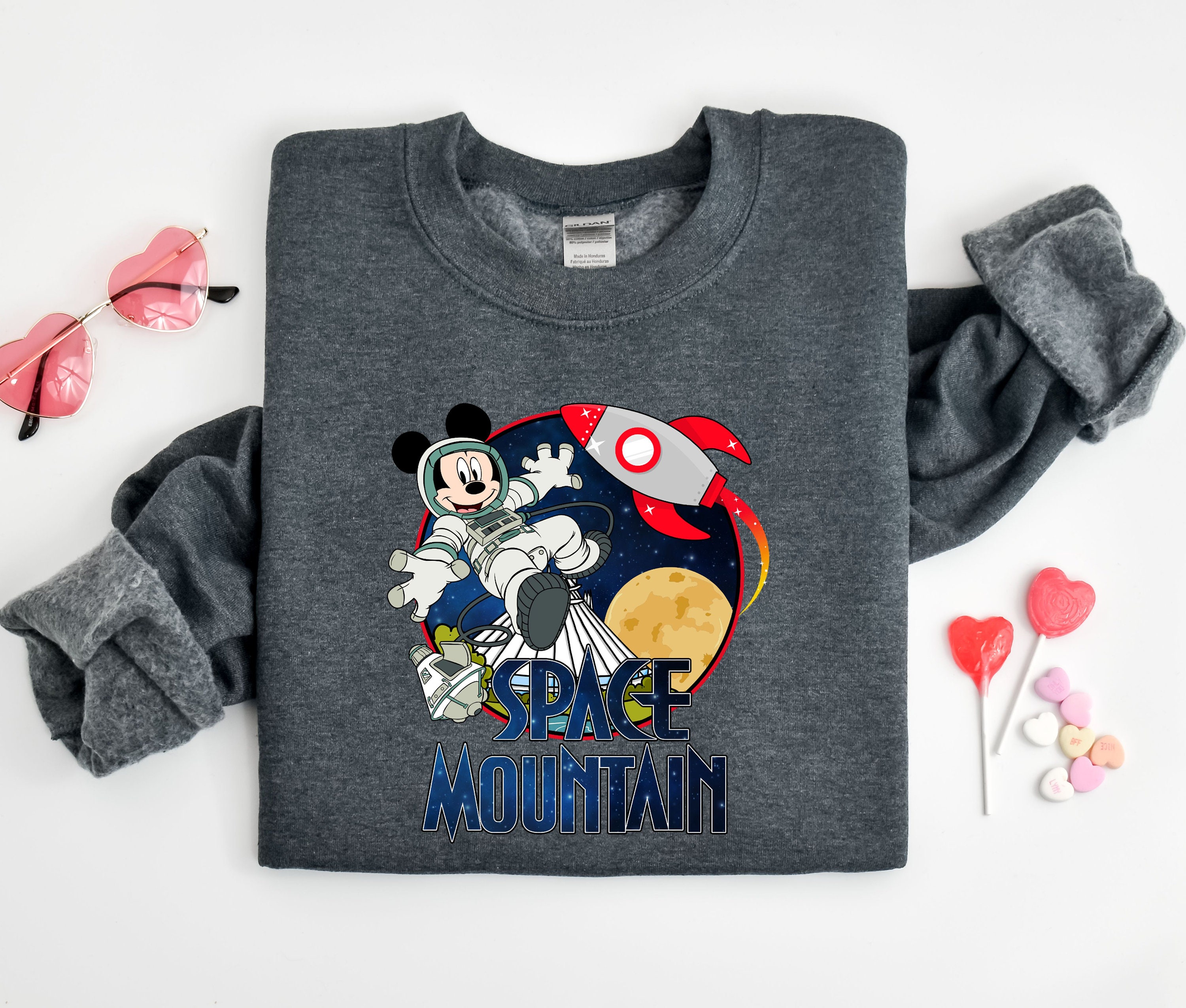 MUSINSA STANDARD★ASTRONAUT MICKEY SWEATSHIRT 2色 HOUSTON / ヒューストン 22257 【HOUSTON】 MICKEY MOUSE C/N