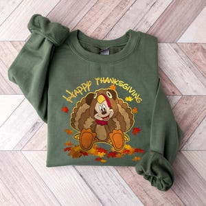 Sudadera de Mickey y el pavo de Disney, sudadera de Acción de Gracias de Disney, sudadera de Acción de Gracias de Mickey, sudadera de otoño