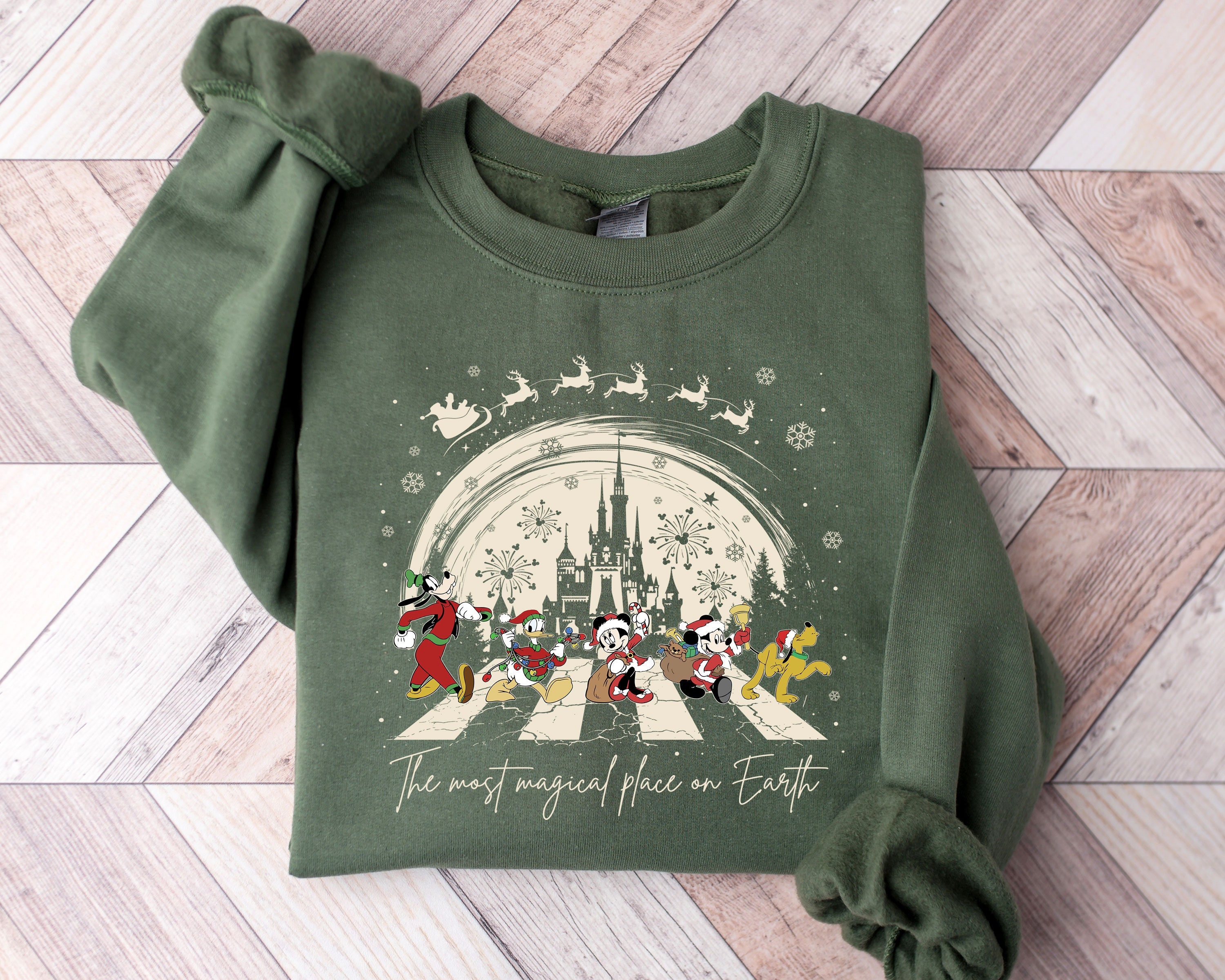 The Most Magical Place On Earth Sweatshirt, Magic Kingdom Christmas, Mickey And Friend Christmas Sweatshirt, Disney Family Christmas Hoodie,
