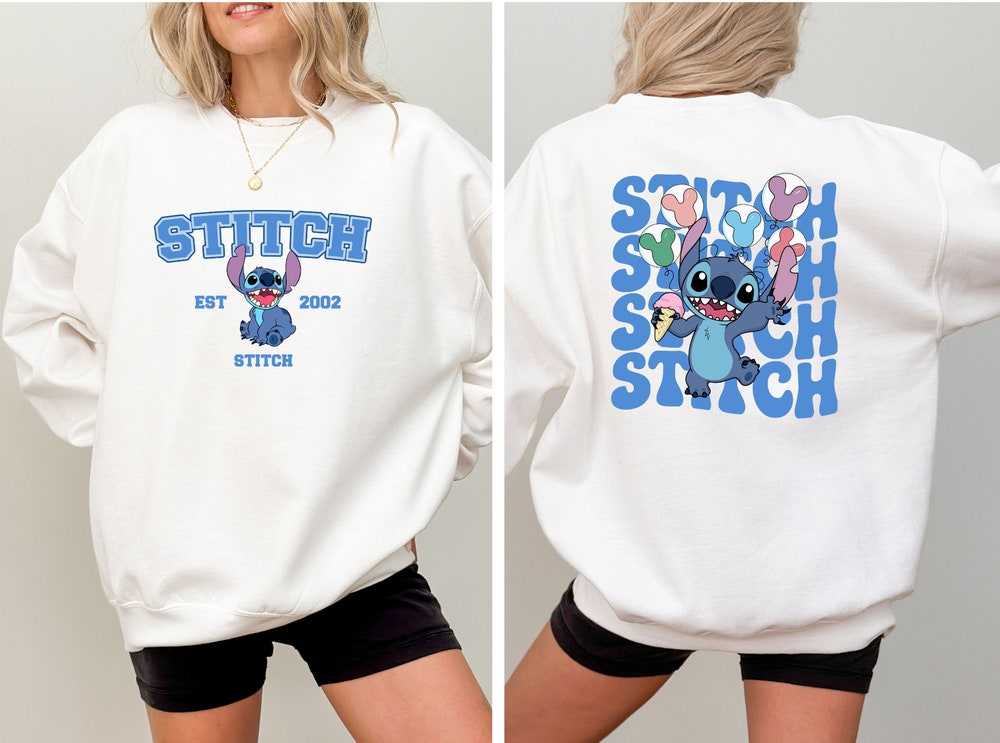 Disney Stitch Est. 2002 Sweatshirt, Stitch Sweatshirt, Stitch Balloons Sweatshirt, Stitch Snacks Sweatshirt, Disney Sweatshirt, Stitch Lover